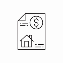 Real estate document contract icon vector sign