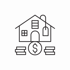 Real estate financial investment icon vector sign
