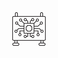 Obraz premium board neuro icon vector sign