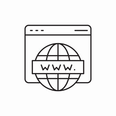 Global network connection world icon vector sign