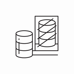 Database storage disk system icon vector sign