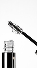 Close-up of clear brow gel product