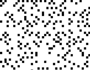 Abstract pixelated square pattern on white background
