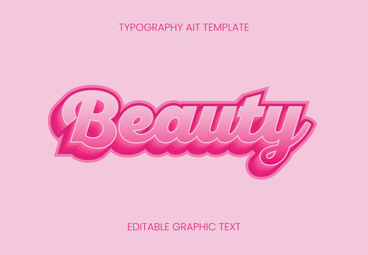 Pink And Fuchsia Gradient Cursive 3D Font Layered Script Rounded Text Effect
