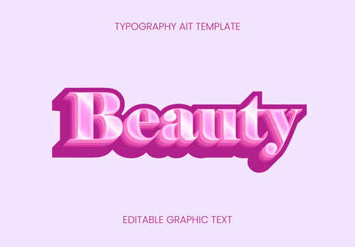 Pink And Purple Glossy Font 3D Charming Shadow Text Effect