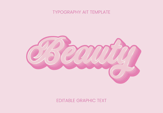 Pink Cursive 3D Font Script Bold Shadow Text Effect