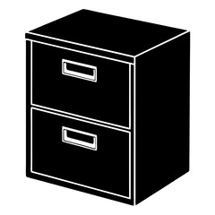 3d render of a file cabinet