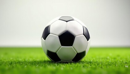 Fototapeta premium Perfectly centered football against pure white , icon, sport
