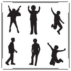 Kids Silhouette SVG Bundle – Playful Children PNG Vector for School Crafts, Family Projects, Scrapbooking, Teachers, and Cut Files

