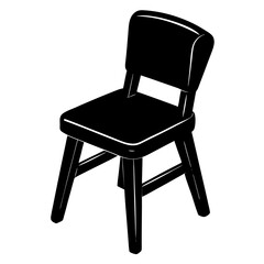 wooden chair isolated on white