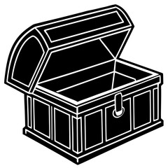 treasure chest isolated on white