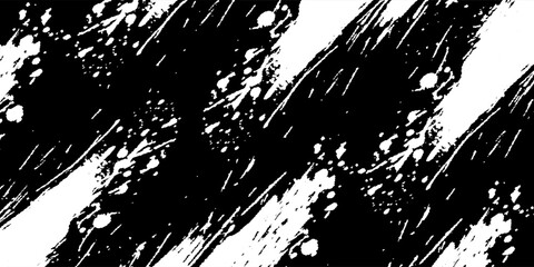 Black and white grunge. Distress overlay texture. Abstract surface dust and rough dirty wall background concept. Worn, torn, weathered effect. Vector illustration, EPS 10.