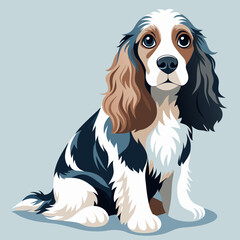 English Cocker Spaniel Cartoon Vector – Lovely Puppy Art