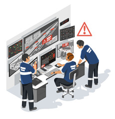 Traffic control team managing emergency road incidents and resolving critical congestion using real-time monitoring systems in city command center