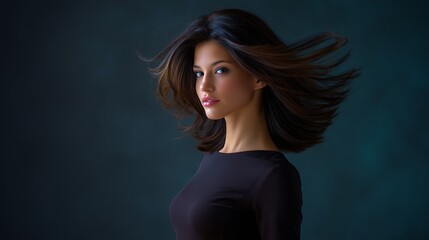 Naklejka premium Professional Look – Curling Hair Before Going Out