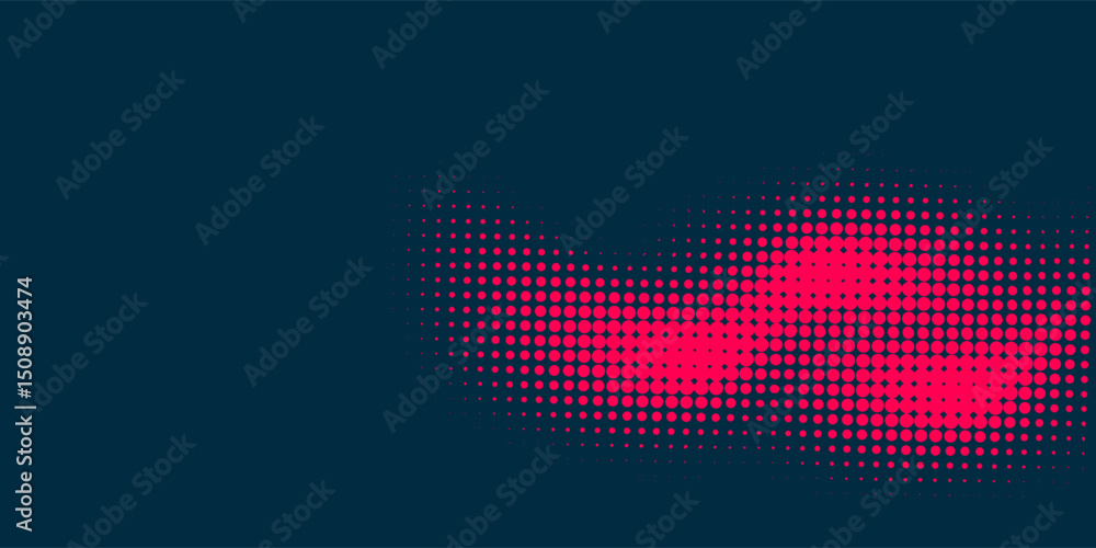Poster dots halftone orange color pattern gradient texture with technology digital background. dots pop art
