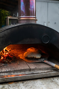 bread in stone oven