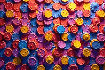 Obraz premium Interlocking circles creating a seamless texture, design element, visual, web