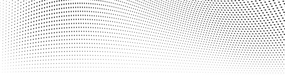 Abstract halftone wave dotted background. Futuristic twisted grunge pattern, dot, circles.  Vector modern optical pop art texture for posters, business cards, cover, labels mock-up, stickers layout