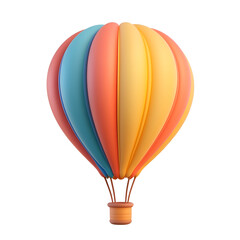 Fototapeta premium hot air balloon, ,isolated on transparent white background