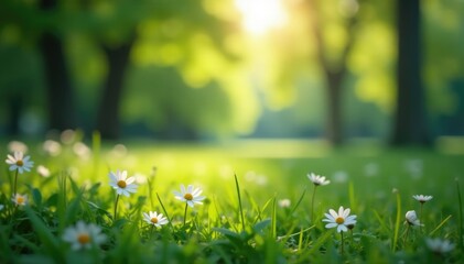 Fototapeta premium Abstract blurred nature scene, ideal for website design, design, backdrop
