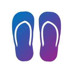 slipper gradient flat icon