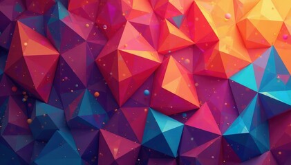 Obraz premium Geometric shapes in vibrant hues, endlessly repeating , light, wallpaper