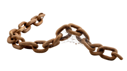 Rusty Chain: A close-up view of a weathered chain, its links bearing the marks of time and exposure. Symbolizing the passage of time, resilience and the bonds that connect us.