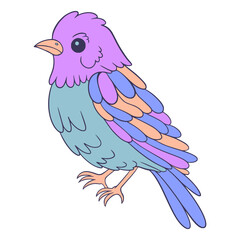 Bird Cute Cartoon Illustration Digital Drawing