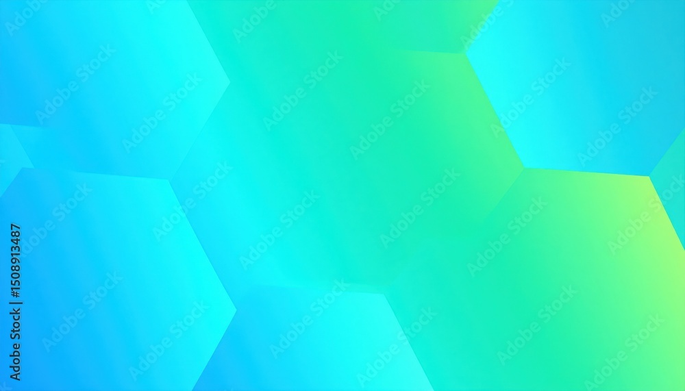 Poster dynamic abstract hexagonal pattern digital space graphic design vibrant colors creative viewpoint mo