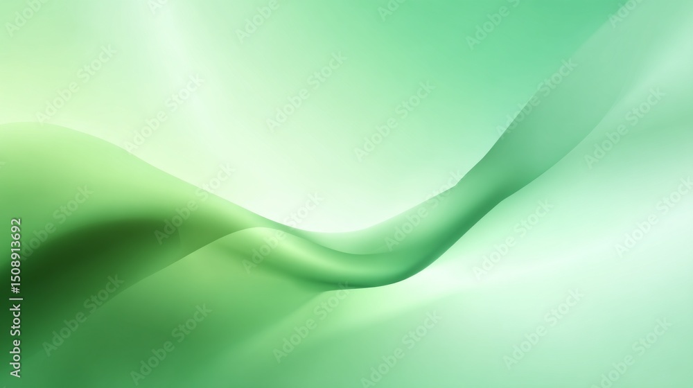 Leinwandbilder Soft curves flow across a smooth light green background, creating a tranquil and minimalist space. The harmonious hues evoke a sense of calm and serenity, ideal for creative inspiration