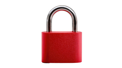 Naklejka premium Security Lock: A vibrant red lock symbolizing protection, privacy, and secure concepts in an elegant composition.