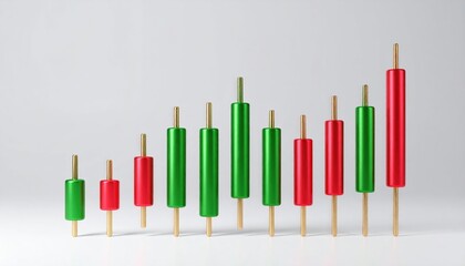Candlestick Chart Showing Growth And Decline Trends