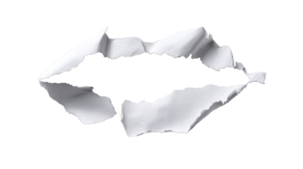 Torn Paper Revelation: A stark image of a piece of paper ripped open, revealing a sense of discovery, change, and potential, perfect for concepts like breaking through barriers and unveiling secrets.