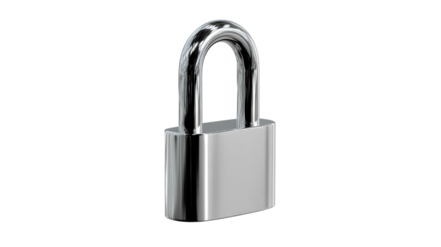 Secure Confidence: A shiny padlock stands strong, showcasing the robust protection and security it offers. It reflects a sense of safety and confidentiality.