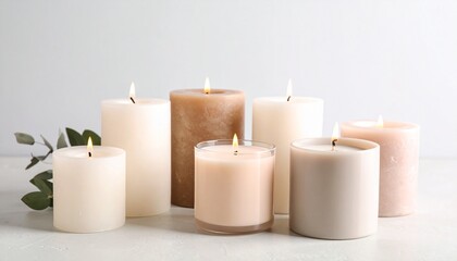 candles on a red background