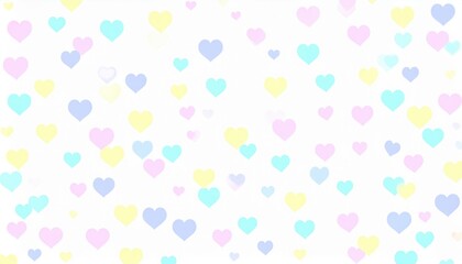 Obraz premium Colorful heart patterns abstract design digital art playful environment aesthetic viewpoint love concept
