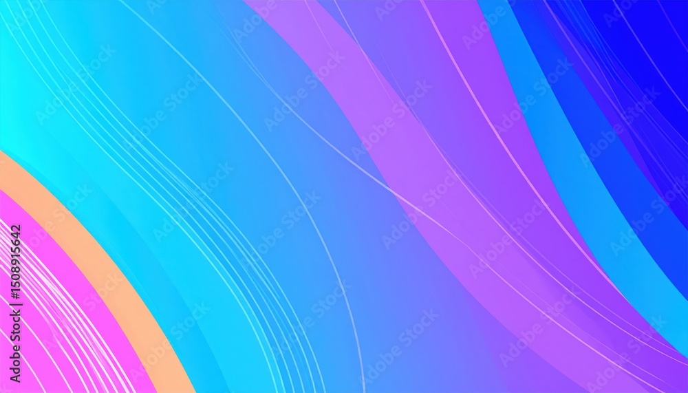 Poster dynamic abstract waves of color in a digital environment vibrant background modern graphic art desig