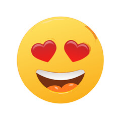 Obraz premium Heart Eyes Emoji Expressing Love and Adoration