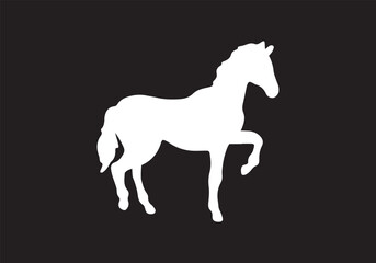 Flat design horse icon, logo vector illustration isolate on  background set collection