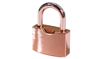 Security and protection: A sleek and secure padlock, rendered in a rich metallic hue, symbolizing the essence of safety, privacy, and steadfast protection. 