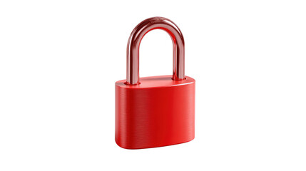Naklejka premium Red Padlock Security: A vibrant red padlock symbolizes security, privacy, and data protection. Its sleek design and metallic sheen convey a sense of strength and reliability.