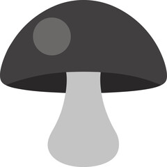 mushroom isolated on black