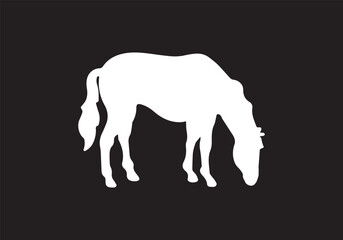 Fototapeta premium Flat design horse icon, logo vector illustration isolate on background set collection