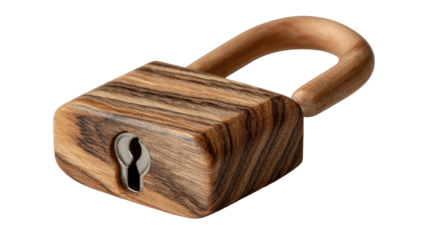 Wooden Fortress: The elegant, intricately carved padlock offers a beautiful balance of protection and design, capturing a sense of security and heritage. 