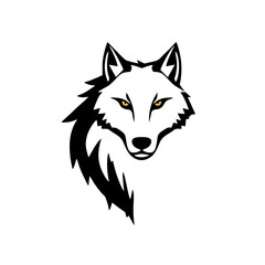 Alpha Wolf Logo, Head Mascot Vector Illustration