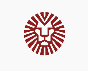 Circle Lion Head Logo
