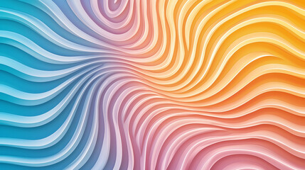 Vibrant texture with rhythmic pulse pattern creates dynamic visual experience, blending colors of blue, pink, and orange harmoniously