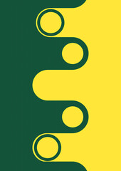 Abstract Green and Yellow Geometric Pattern