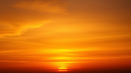 Fiery sunset sky background design orange hues